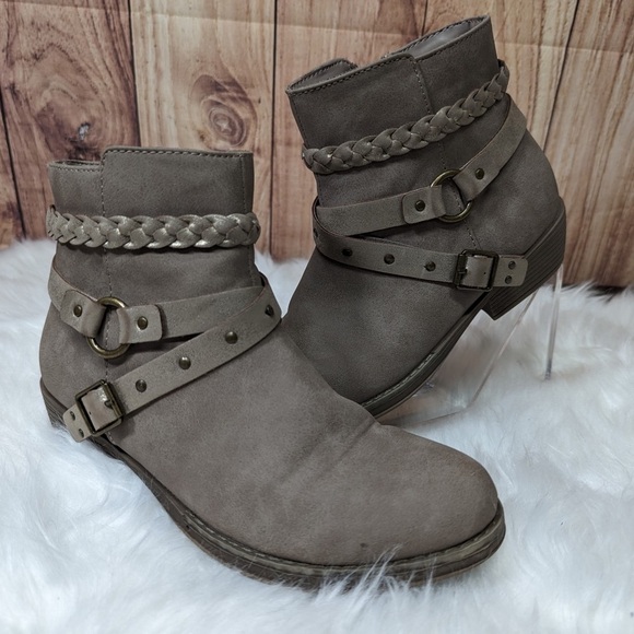 Sonoma Girls Ankle Boots size 4M autumn stone with buckle strap and zipper - Picture 5 of 7